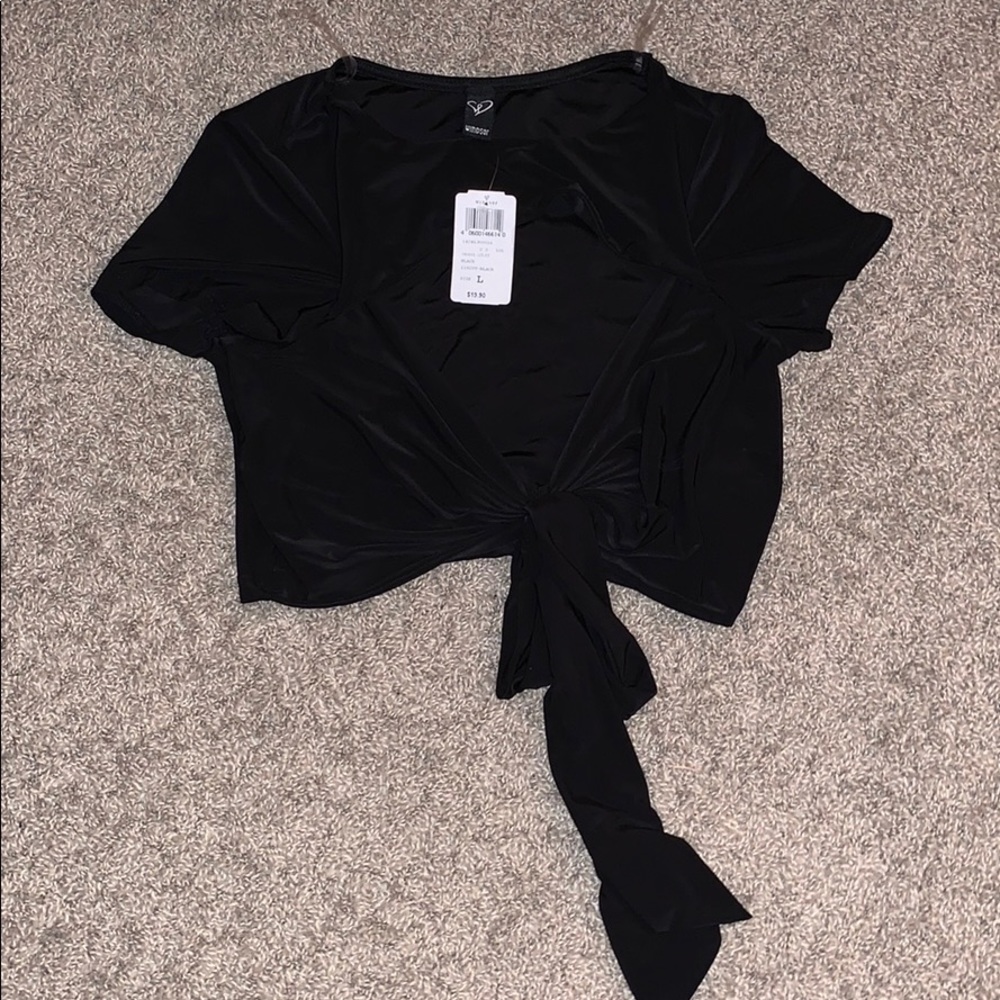 Windsor Black Crop Top